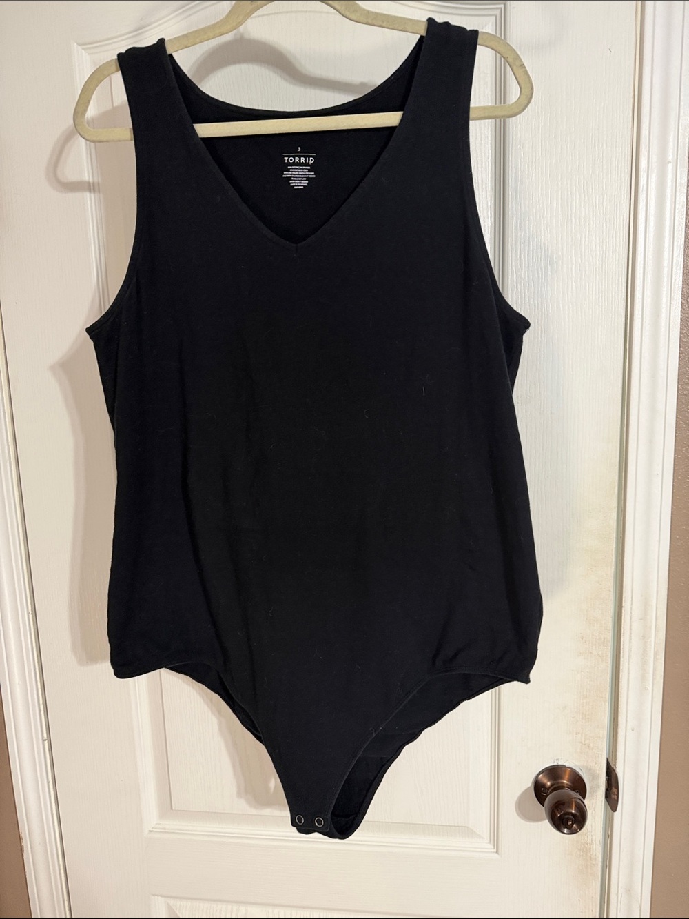torrid Black V-Neck Sleeveless Bodysuit